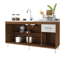 Ver imagem 2 de Balcão de Cozinha para Pia de 160cm Sem Tampo Suiça Fidelitá Com 4 Portas 1 Gaveta
