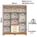 Ver imagem 3 de Guarda Roupa Casal 6 Portas 4 Gavetas 160 Cm B375 Nature Off White Briz