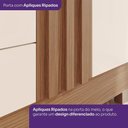 Ver imagem 6 de Guarda Roupa Casal 6 Portas 4 Gavetas 160 Cm B375 Nature Off White Briz