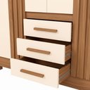 Ver imagem 4 de Guarda Roupa Casal 6 Portas 4 Gavetas 160 Cm B375 Nature Off White Briz