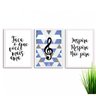 Kit de Quadros Decorativos 3 Peças Faça o Que Mais Ama Los Quadros - 1