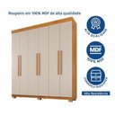 Ver imagem 7 de Guarda-Roupa Casal 6 Portas 2 Gavetas MDF Miami Yescasa