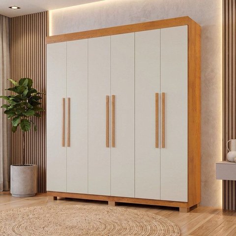 Guarda-Roupa Casal 6 Portas 2 Gavetas MDF Miami Yescasa