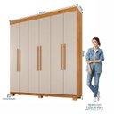 Ver imagem 3 de Guarda-Roupa Casal 6 Portas 2 Gavetas MDF Miami Yescasa