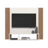 Painel Tv até 40" com Nicho Multimóveis Cr45229 Off White/ripado Madeira - 1
