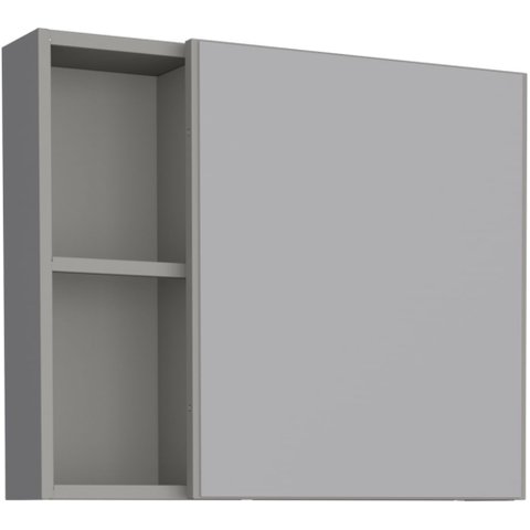 Espelheira em Aço com Armário Ameixa Cinza 60cm - P101220 - Cozimax Espelheira em Aco com Armario Am