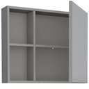 Ver imagem 3 de Espelheira em Aço com Armário Ameixa Cinza 60cm - P101220 - Cozimax Espelheira em Aco com Armario Am