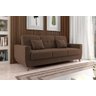 Sofá Cama Casal Reclinável com Baú Pamela - Veludo Turkey Chocolate - 4