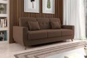 Ver imagem 4 de Sofá Cama Casal Reclinável com Baú Pamela - Veludo Turkey Chocolate
