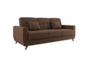 Ver imagem 1 de Sofá Cama Casal Reclinável com Baú Pamela - Veludo Turkey Chocolate