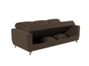 Ver imagem 3 de Sofá Cama Casal Reclinável com Baú Pamela - Veludo Turkey Chocolate