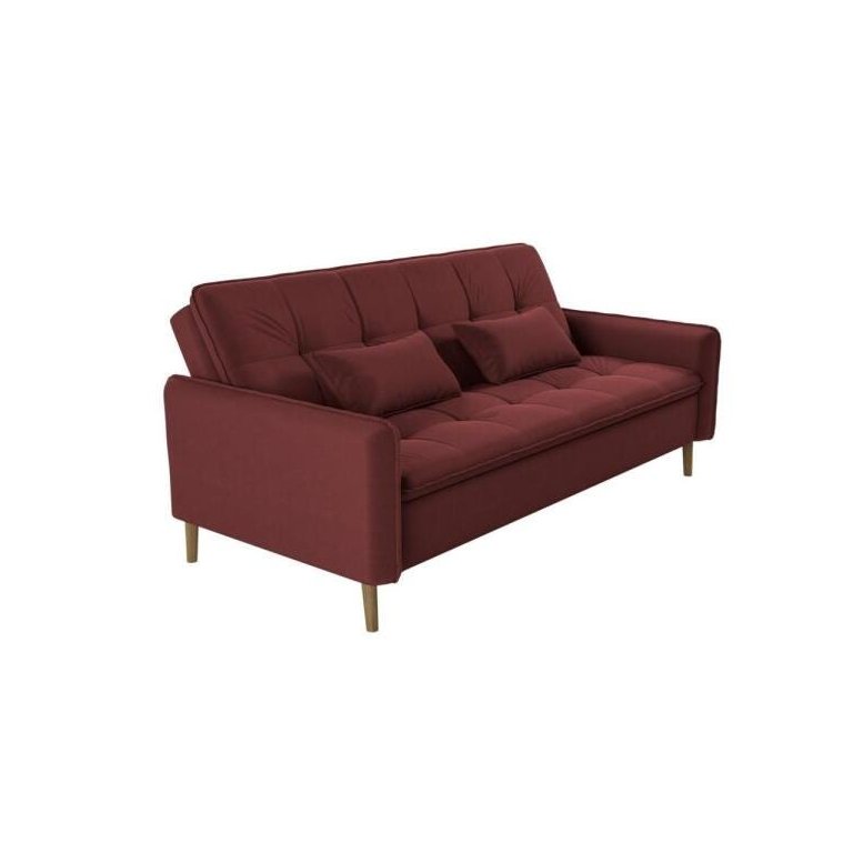 Sofá Cama Casal Reclinável Donna - Veludo Vinho Sofá Cama Casal Reclinável Donna - Veludo Vinho