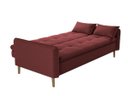 Ver imagem 2 de Sofá Cama Casal Reclinável Donna - Veludo Vinho