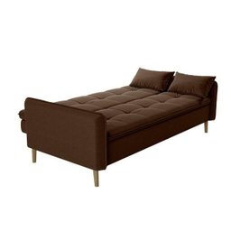 Sofá Cama Casal Reclinável Donna - Veludo Turkey Chocolate - 3