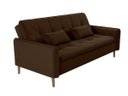 Ver imagem 2 de Sofá Cama Casal Reclinável Donna - Veludo Turkey Chocolate