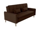 Ver imagem 1 de Sofá Cama Casal Reclinável Donna - Veludo Turkey Chocolate