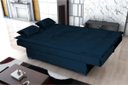 Ver imagem 2 de Sofá Cama Casal Reclinável Esmeralda - Veludo Azul Marinho