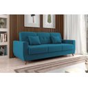 Ver imagem 4 de Sofá Cama Casal Reclinável com Baú Pamela - Veludo Turkey Petroleo