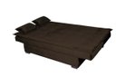 Ver imagem 4 de Sofá Cama Casal Reclinável Esmeralda - Veludo Marrom Escuro