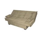 Ver imagem 2 de Sofá Cama Casal Reclinável Esmeralda - Veludo Marrom Claro