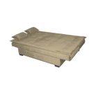 Ver imagem 3 de Sofá Cama Casal Reclinável Esmeralda - Veludo Marrom Claro