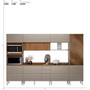 Ver imagem 3 de Cozinha Completa Modulada 6 Peças 100% MDF Proença Bege/Nogueira/Nude Prime