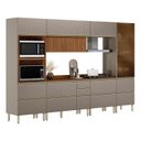 Ver imagem 2 de Cozinha Completa Modulada 6 Peças 100% MDF Proença Bege/Nogueira/Nude Prime