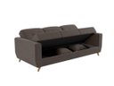 Ver imagem 2 de Sofá Cama Casal Reclinável com Baú Pamela - Veludo Chumbo