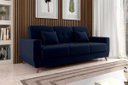 Ver imagem 4 de Sofá Cama Casal Reclinável com Baú Pamela - Veludo Azul Marinho