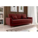 Ver imagem 4 de Sofá Cama Casal Reclinável com Baú Pamela - Veludo Vinho