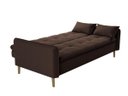 Ver imagem 3 de Sofá Cama Casal Reclinável Donna - Veludo Marrom Escuro