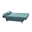 Ver imagem 3 de Sofá Cama Casal Reclinável Maria - Azul Pena