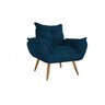 Poltrona Decorativa Pé Palito Toquio - Veludo Turkey Petroleo - 2