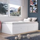 Ver imagem 1 de Cama Solteiro 80 Com 4 Portas Tokio Art in Móveis Branco