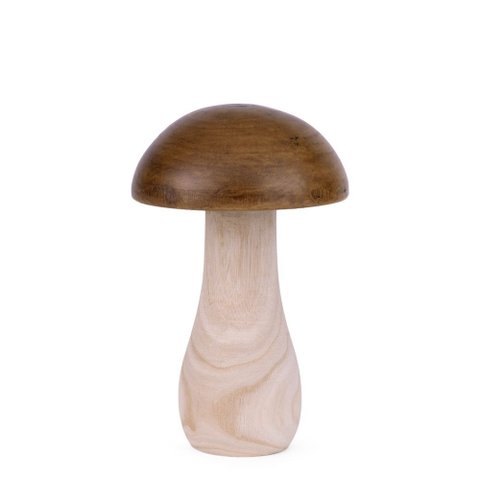 Escultura Decorativa Cogumelo em Madeira 23cm 22772 Mart