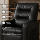 Ver mais imagens de Poltrona Matrix Reclinável Azera - Preto Corino