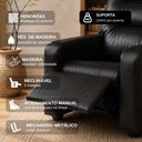 Ver mais imagens de Poltrona Matrix Reclinável Azera - Preto Corino