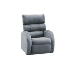 Poltrona do papai Reclinável Camaro - Veludo Chumbo - 1
