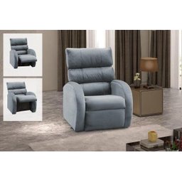 Poltrona do papai Reclinável Camaro - Veludo Chumbo - 4