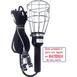 Pendente De Luz Fio Pp 8 Mts - com garras p/ligar na Bateria - 2