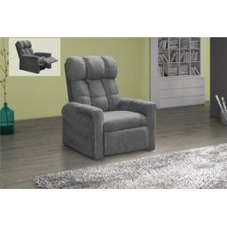 Poltrona do papai Reclinável Pajero - Cinza suede amassado - 3 Poltrona do papai Reclinável Pajero - Cinza suede amassado - 3