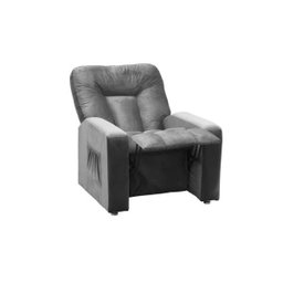 Poltrona do Papai Reclinável Pallas MX5 - Veludo Chumbo - 3 Poltrona do Papai Reclinável Pallas MX5 - Veludo Chumbo - 3