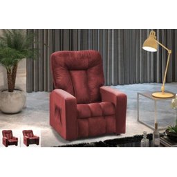 Poltrona do Papai Reclinável Pallas MX5 - Veludo Vinho - 3