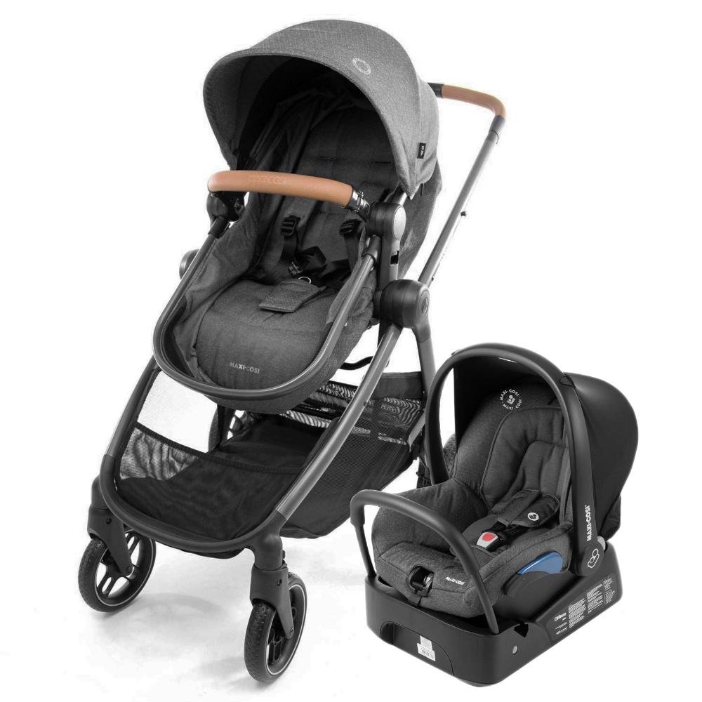 Carrinho de Bebê com Bebê Conforto Travel System Anna³ Trio Maxi-Cosi Sparkilng Grey