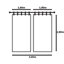 Ver imagem 4 de Cortina Paris 3,00 X 2,80 Sala Quarto Decoração com Bando Malha Gel Branco e Azul Marinho