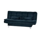 Ver imagem 1 de Sofá Cama Casal Reclinável Salomé - Preto Suede Amassado