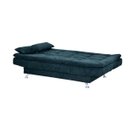 Ver imagem 2 de Sofá Cama Casal Reclinável Salomé - Preto Suede Amassado