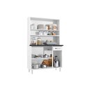 Ver imagem 5 de Kit de Cozinha Compacta Rubi Smart Aço 6 Portas e 1 Gaveta 105cm Branco/preto - Telasul