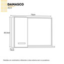 Ver imagem 3 de Espelheira em Aço para Banheiro Damasco Cozimax - Preto