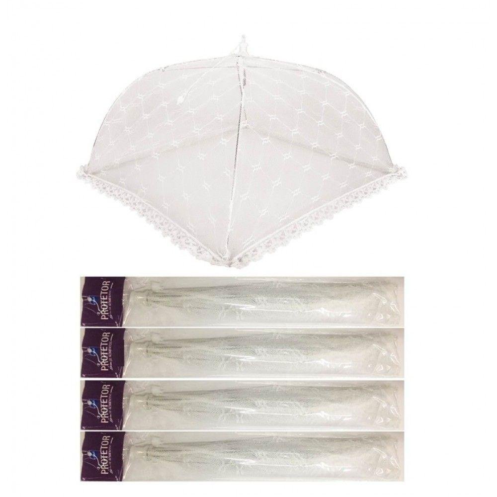 Kit 4 Protetor Tela Mosquiteiro 35cm para Bolo e Alimentos - 2